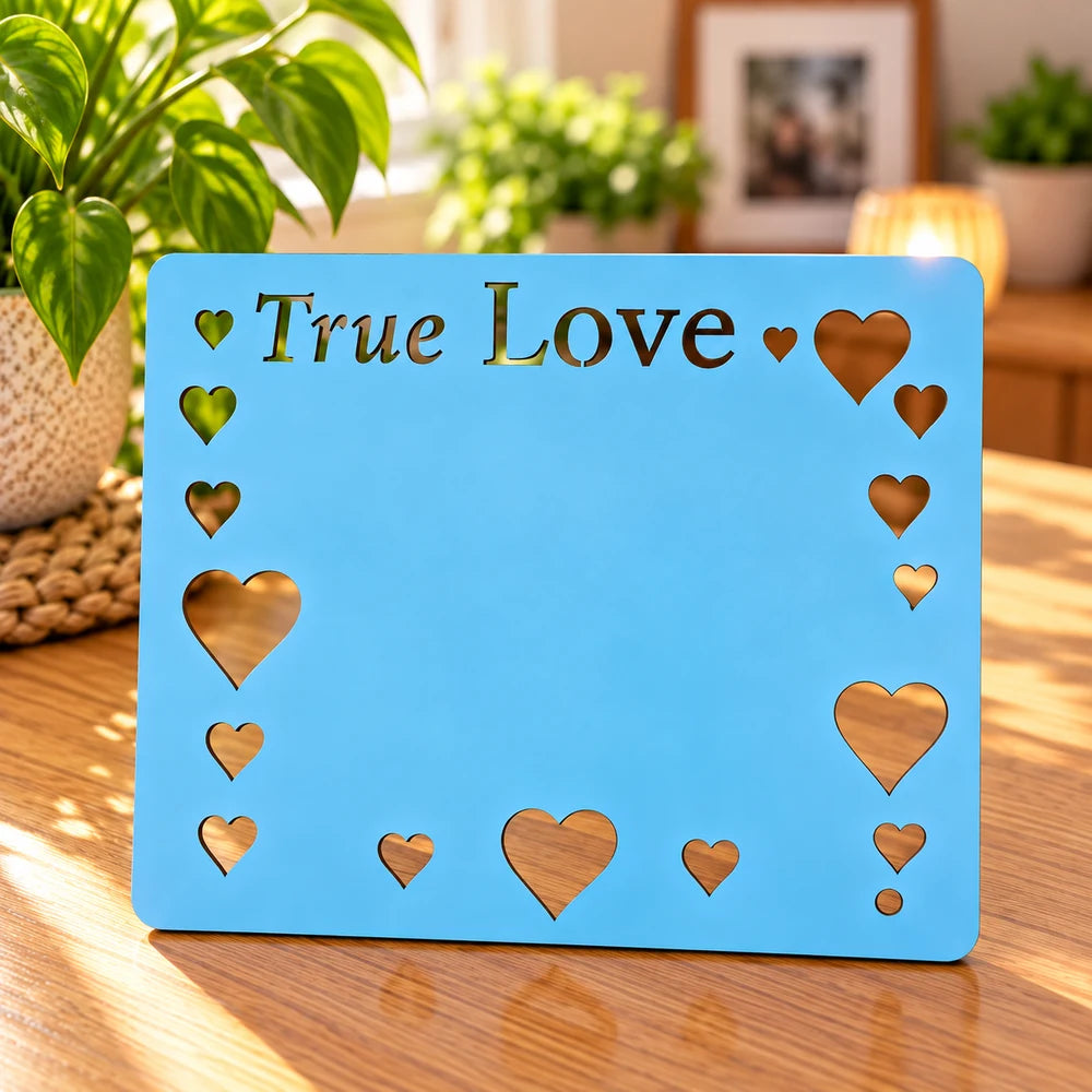 Cuadro MDF sublimable True Love con película protectora celeste.