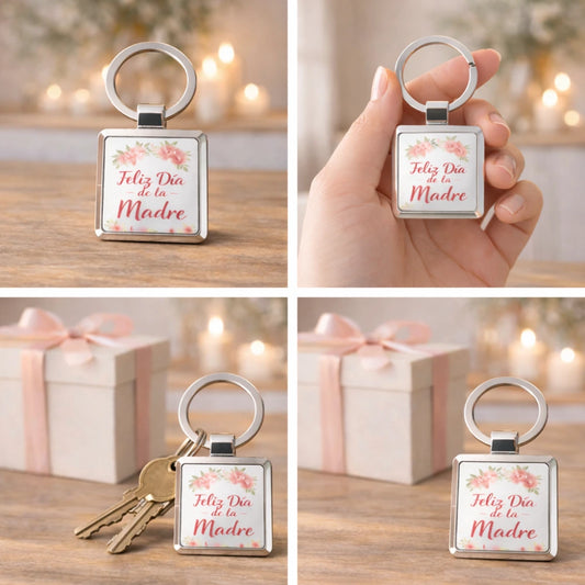 Llavero Sublimable Cuadrado Metálico | Insumo para Personalización y Sublimación